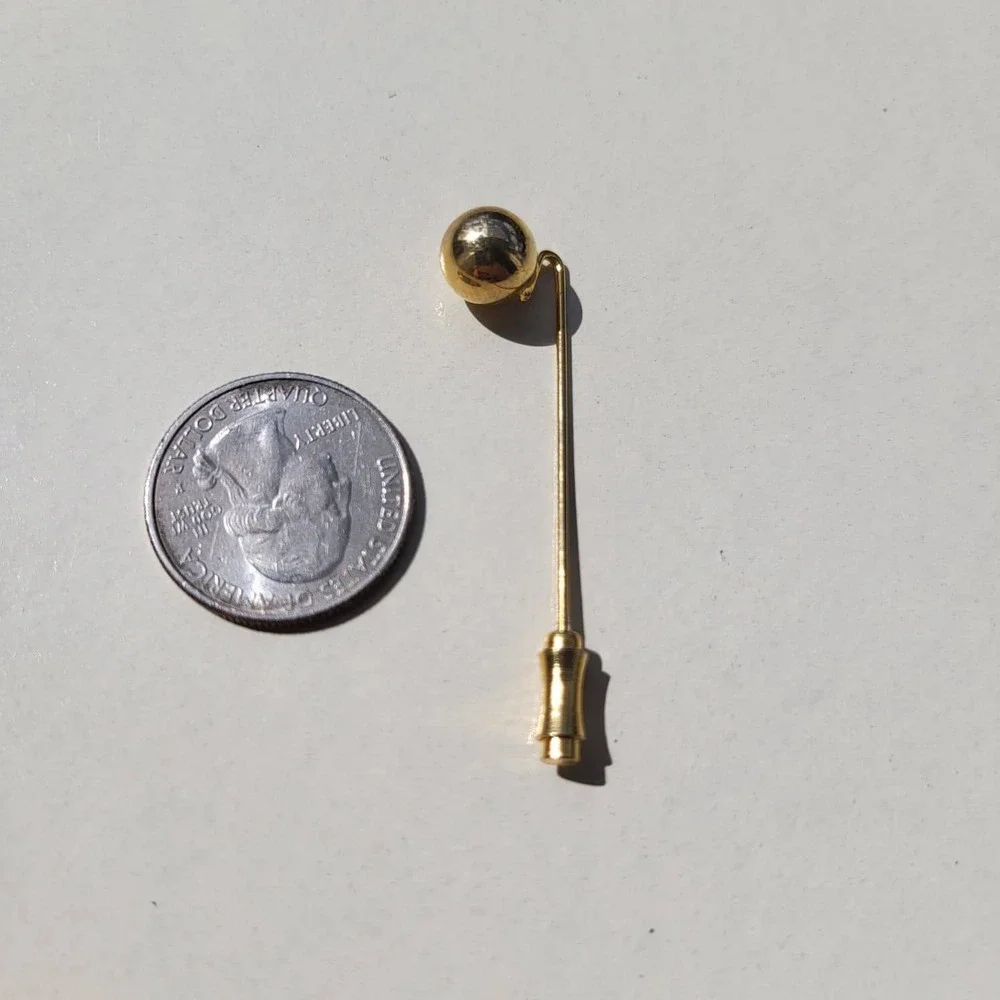 Vintage Stick Pin Gold Minimalist Round Ball Lapel Hat Accessory